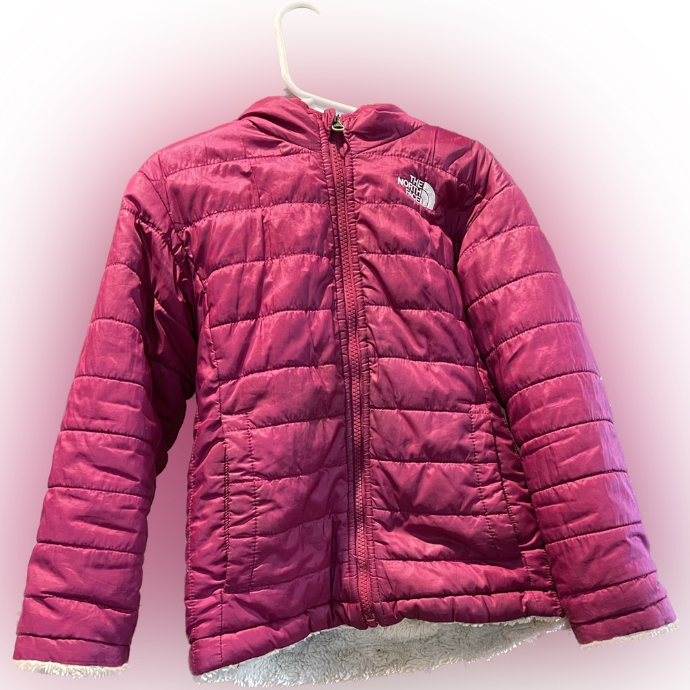 Size 5 North face reversible shearling jacket